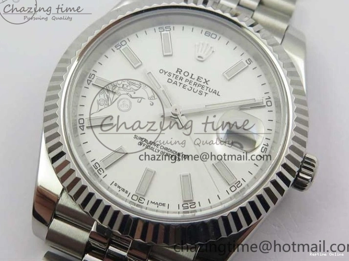 0202 Effortless DateJust 126334 SS Noob 1:1 904L Best Edition White Dial Stick Markers on Jubilee Bracelet A 3160